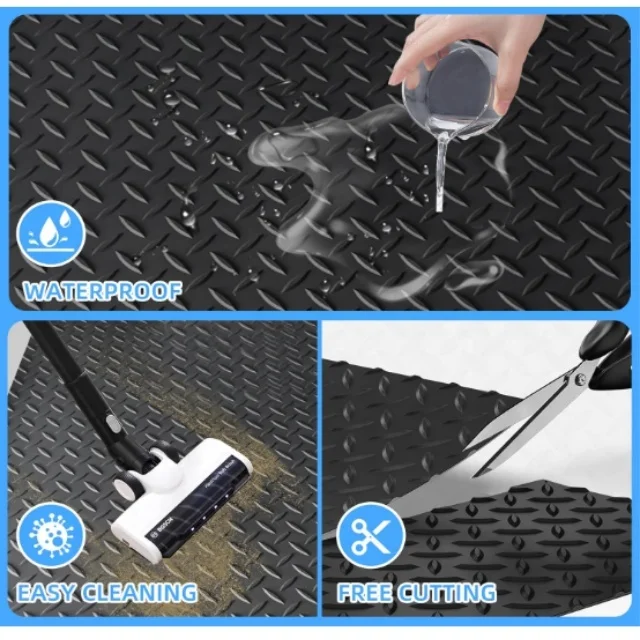 定制地垫橡胶地板图案防滑防滑柳叶橡胶板橡胶车库地板卷 - Image 3