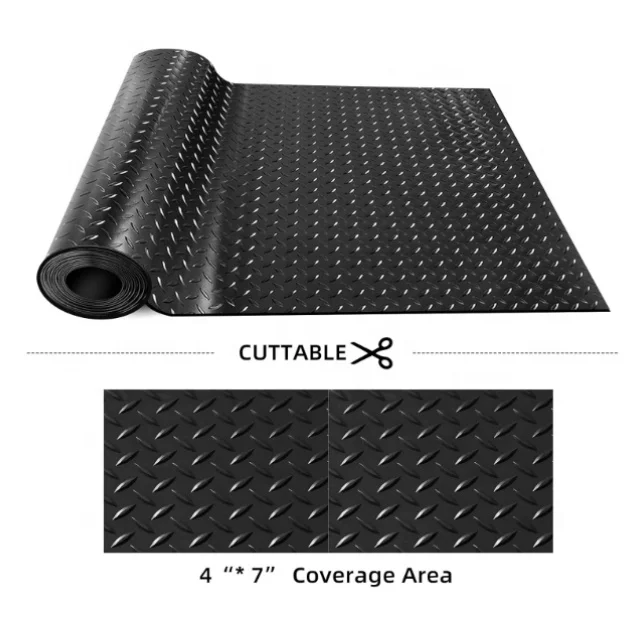 定制硬币螺柱橡胶地板波纹排水板防滑格子橡胶垫地板,带硬币图案 - Image 4