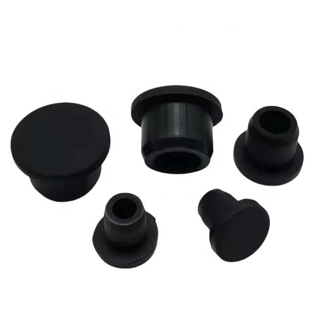 定制FKM EPDM NBR模制圆形或方形异形塑料硅胶塞制造商硅橡胶塞 - Image 2