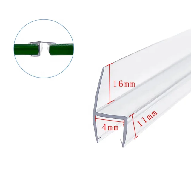 白色透明H形无框防撞密封条,用于门塑料淋浴门密封条 - Image 3