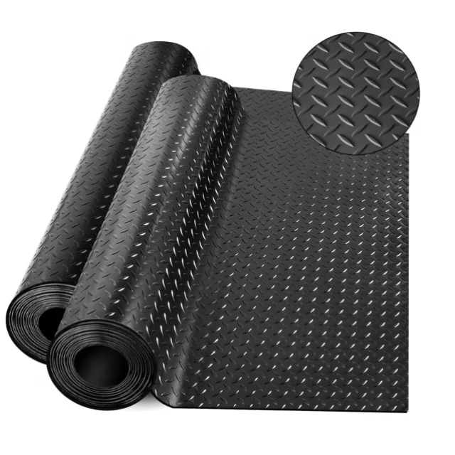 定制地垫橡胶地板图案防滑防滑柳叶橡胶板橡胶车库地板卷