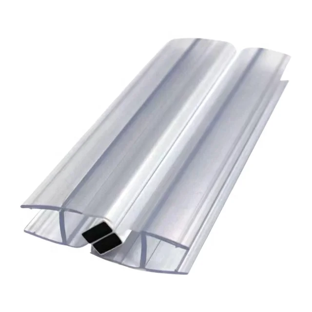 批发定制浴室配件无框玻璃淋浴门防水磁性塑料PVC密封条 - Image 4